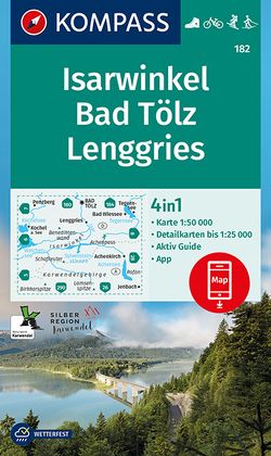 KOMPASS Wanderkarte 182 Isarwinkel, Bad Tölz, Lenggries 1:50.000 von KOMPASS-Karten GmbH