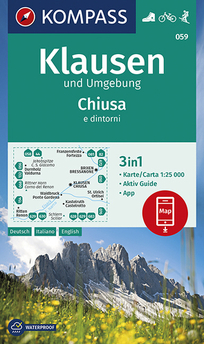 KOMPASS Wanderkarte Klausen und Umgebung, Chiusa e dintorni von KOMPASS-Karten GmbH