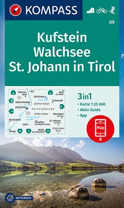 KOMPASS Wanderkarte 09 Kufstein, Walchsee, St. Johann in Tirol 1:25.000 von KOMPASS-Karten GmbH