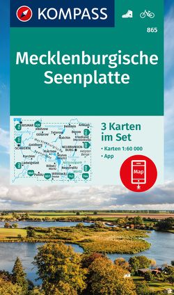 KOMPASS Wanderkarten-Set 865 Mecklenburgische Seenplatte (3 Karten) 1:60.000 von KOMPASS-Karten GmbH