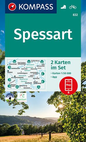 KOMPASS Wanderkarte 832 Spessart 1:50.000 von KOMPASS-Karten GmbH