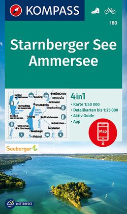KOMPASS Wanderkarte 180 Starnberger See, Ammersee 1:50.000 von KOMPASS-Karten GmbH