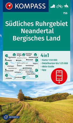 KOMPASS Wanderkarte 756 Südliches Ruhrgebiet, Neandertal, Bergisches Land 1:50.000 von KOMPASS-Karten GmbH