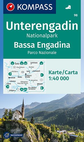 KOMPASS Wanderkarte Unterengadin, Bassa Engadina, Nationalpark, Parco Nazionale von KOMPASS-Karten GmbH