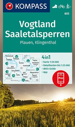 KOMPASS Wanderkarte 805 Vogtland, Saaletalsperren, Plauen, Klingenthal 1:50.000 von KOMPASS-Karten GmbH