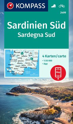 KOMPASS Wanderkarten-Set 2499 Sardinien Süd / Sardegna Sud (4 Karten) 1:50.000