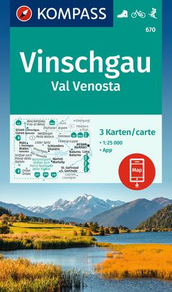 KOMPASS Wanderkarten-Set 670 Vinschgau / Val Venosta (3 Karten) 1:25.000