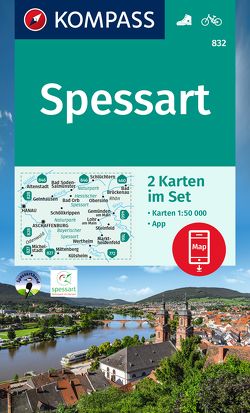 KOMPASS Wanderkarten-Set 832 Spessart (2 Karten) 1:50.000