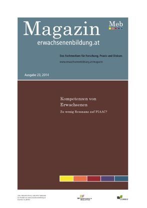 Kompetenzen von Erwachsenen. Zu wenig Resonanz auf PIAAC? von Lassnigg,  Lorenz, Schmid,  Kurt