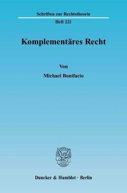 Komplementäres Recht. von Bonifacio,  Michael