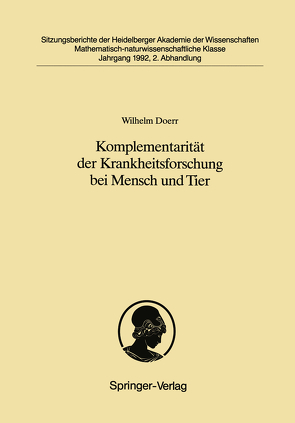 Komplementarität der Krankheitsforschung bei Mensch und Tier von Doerr,  Wilhelm