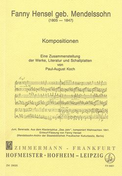 Kompositionen von Hensel,  Fanny, Koch,  Paul-August