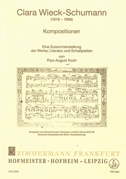 Kompositionen von Schumann,  Clara