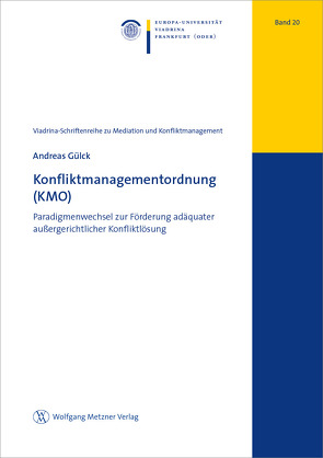 Konfliktmanagementordnung (KMO) von Gülck,  Andreas