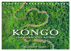 KONGO – das dunkle Herz Afrikas (Tischkalender 2024 DIN A5 quer), CALVENDO Monatskalender von Guni,  Günter