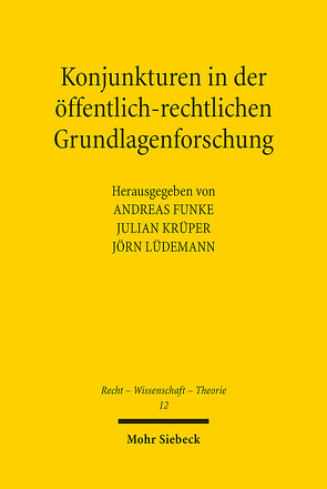 Konjunkturen in der öffentlich-rechtlichen Grundlagenforschung von Funke,  Andreas, Krüper,  Julian, Lüdemann,  Jörn