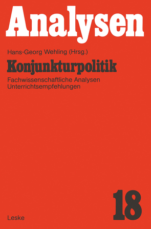 Konjunkturpolitik von Wehling,  Hans-Georg