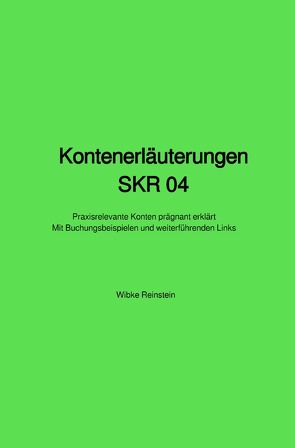 Kontenerläuterungen SKR 04 von Reinstein,  Wibke
