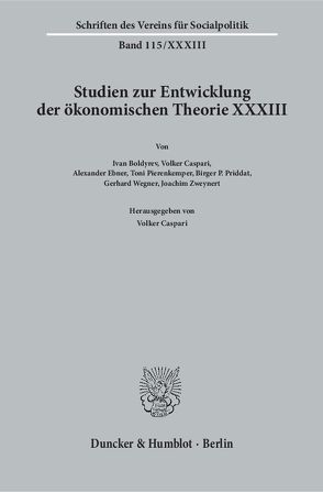 Kontinuität und Wandel in der Institutionenökonomie. von Caspari,  Volker