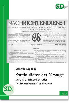 Kontinuitäten der Fürsorge von Deutscher Verein, Kappeler,  Manfred