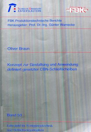 Konzept zur Gestaltung und Anwendung definiert gesetzter CBN-Schleifscheiben von Braun,  Oliver