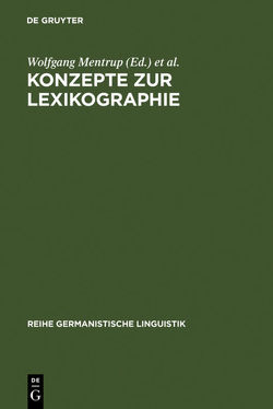 Konzepte zur Lexikographie von Lexikographisches Colloquium 3,  1981,  Mannheim, Mentrup,  Wolfgang