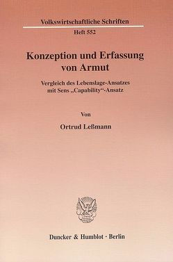 Konzeption und Erfassung von Armut. von Leßmann,  Ortrud