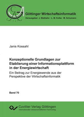 Konzeptionelle Grundlagen zur Etablierung einer Informationsplattform in der Energiewirtschaft von Kossahl,  Janis