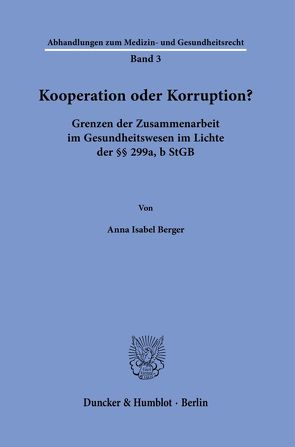 Kooperation oder Korruption? von Berger,  Anna Isabel