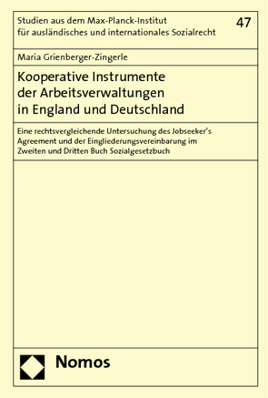 Kooperative Instrumente der Arbeitsverwaltungen in England und Deutschland von Grienberger-Zingerle,  Maria