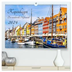 Kopenhagen – Die wundervolle Hafenstadt (hochwertiger Premium Wandkalender 2024 DIN A2 quer), Kunstdruck in Hochglanz von Rogalski,  Solveig