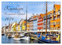 Kopenhagen – Die wundervolle Hafenstadt (Tischkalender 2024 DIN A5 quer), CALVENDO Monatskalender von Rogalski,  Solveig