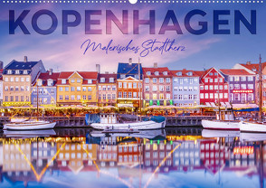 KOPENHAGEN Malerisches Stadtherz (Wandkalender 2024 DIN A2 quer), CALVENDO Monatskalender von Viola,  Melanie