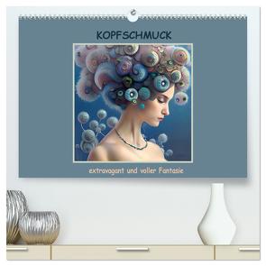 Kopfschmuck – extravagant und voller Fantasie (hochwertiger Premium Wandkalender 2024 DIN A2 quer), Kunstdruck in Hochglanz von IssaBild,  IssaBild