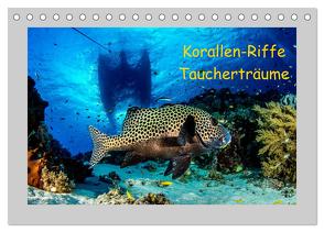 Korallen-Riffe Taucherträume (Tischkalender 2024 DIN A5 quer), CALVENDO Monatskalender von Caballero,  Sascha
