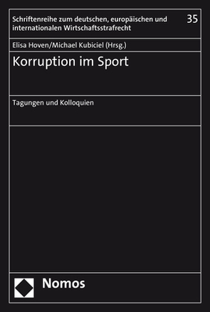 Korruption im Sport von Hoven,  Elisa, Kubiciel,  Michael