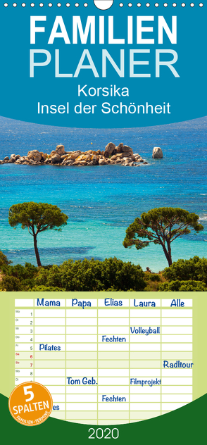 Korsika Insel der Schönheit – Familienplaner hoch (Wandkalender 2020 , 21 cm x 45 cm, hoch) von Scholz,  Frauke