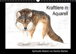 Krafttiere in Aquarell (Wandkalender 2023 DIN A3 quer) von Steinke,  Sandra
