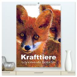 Krafttiere – Inspirierende Begleiter voller Magie und Seele (hochwertiger Premium Wandkalender 2024 DIN A2 hoch), Kunstdruck in Hochglanz von Ryzek,  Astrid