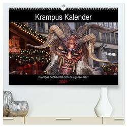 Krampus Kalender 2024 (hochwertiger Premium Wandkalender 2024 DIN A2 quer), Kunstdruck in Hochglanz von Müller,  Christian