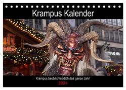 Krampus Kalender 2024 (Tischkalender 2024 DIN A5 quer), CALVENDO Monatskalender von Müller,  Christian