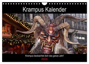 Krampus Kalender 2024 (Wandkalender 2024 DIN A4 quer), CALVENDO Monatskalender von Müller,  Christian