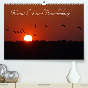 Kranich-Land Brandenburg (Premium, hochwertiger DIN A2 Wandkalender 2022, Kunstdruck in Hochglanz) von Konieczka,  Klaus