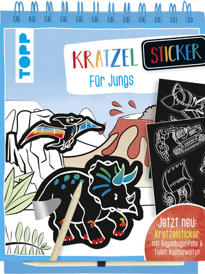 Kratzel-Stickerbuch für Jungs von frechverlag