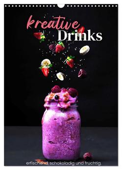 Kreative Drinks – erfrischend, schokoladig und fruchtig. (Wandkalender 2024 DIN A3 hoch), CALVENDO Monatskalender von SF,  SF
