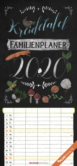 Kreidetafel Familienplaner 2020 – Familientermine – Familientimer (22 x 45) – mit Ferienterminen – 5 Spalten – Wandplaner – Familienkalender von ALPHA EDITION