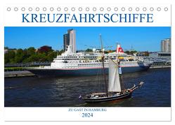 Kreuzfahrtschiffe zu Gast in Hamburg (Tischkalender 2024 DIN A5 quer), CALVENDO Monatskalender von Stempel,  Christoph