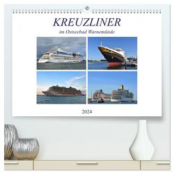 KREUZLINER im Ostseebad Warnemünde (hochwertiger Premium Wandkalender 2024 DIN A2 quer), Kunstdruck in Hochglanz von Senff,  Ulrich