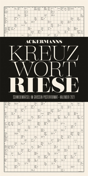 Kreuzwortriese – Kreuzworträtsel-Kalender 2021