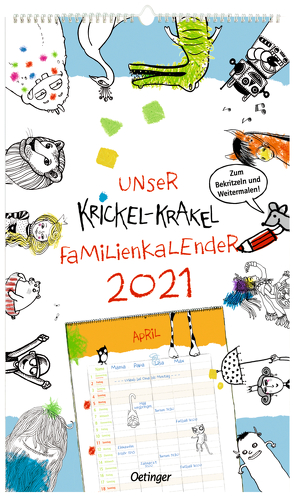 Krickel-Krakel Familienkalender 2021 von Die Krickelkrakels